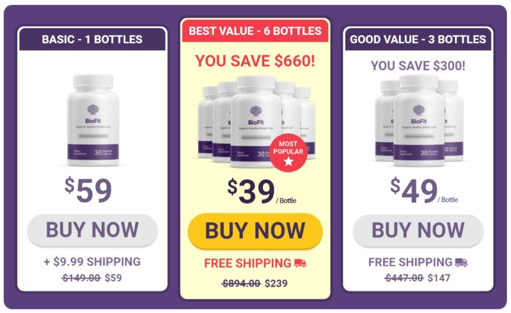 Buy BioFit probiotic weight loss supplement with limited time offer
